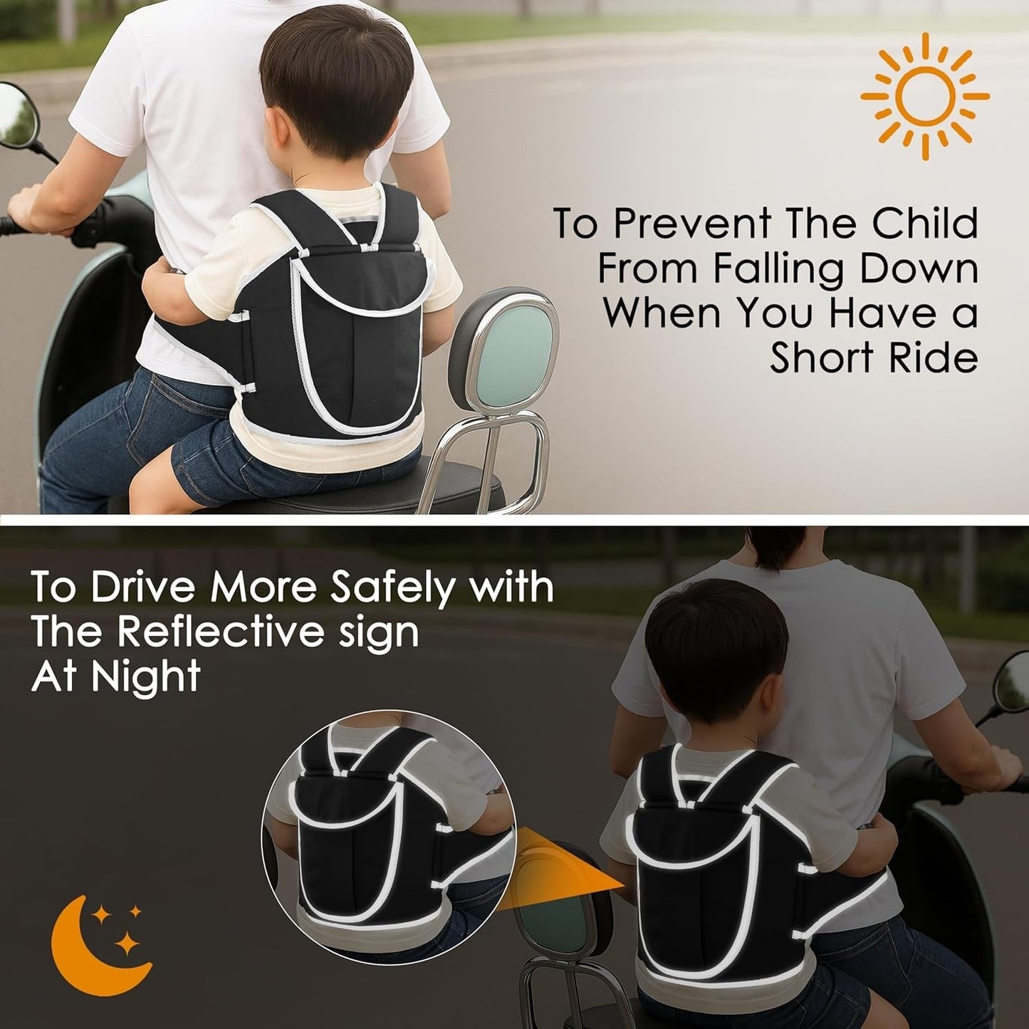 Nexbox Adjustable Two Wheeler Safety Belt