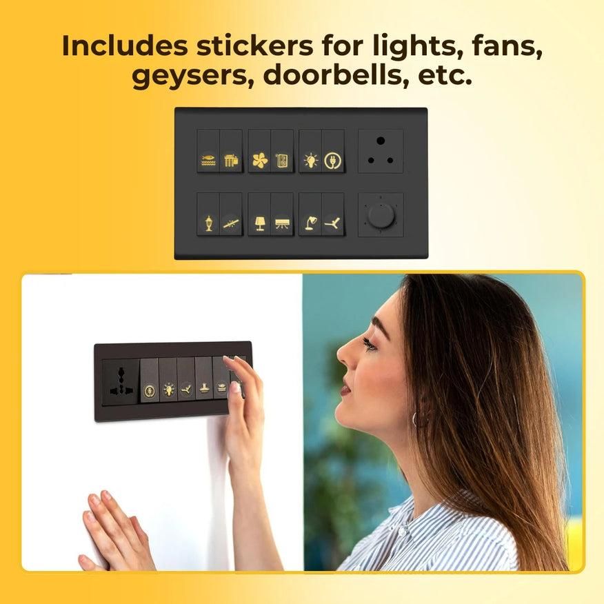 LuxSwitch Gold Stickers
