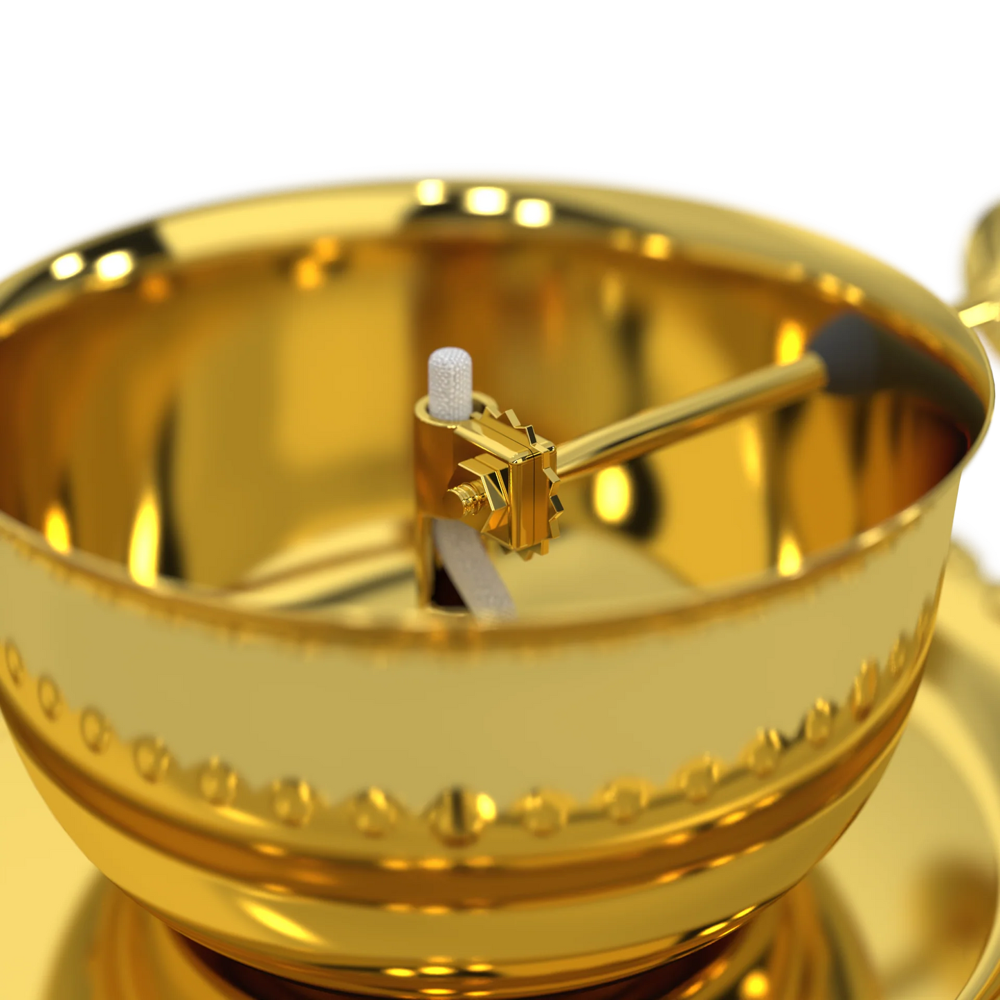 premium Brass Akhand Diya with Borosilicate Glass