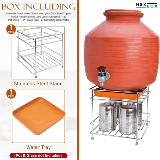 NexBox 3-in-1 Stainless Steel Matka Stand