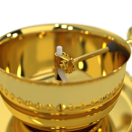 premium Brass Akhand Diya with Borosilicate Glass